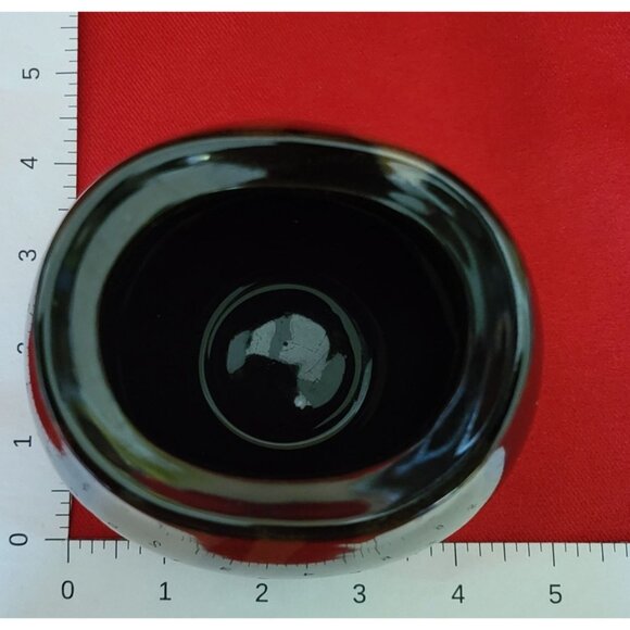 Sango Avanti Black Creamer and Sugar Set Ceramic Drip Glaze Mid Century Modern B - Picture 8 of 12